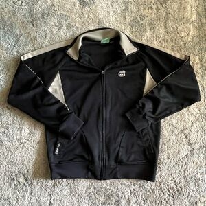 vintage billabong black and cream track jacket